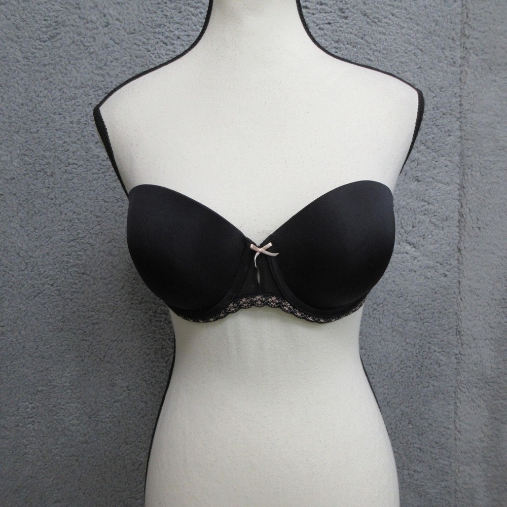 b.tempt'd Bra Womens 36B Black Strapless Underwire Lace Molded Wacoal 954108
